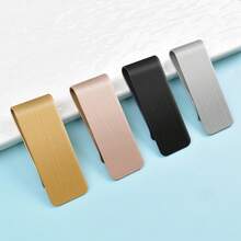 4 Colors Polished Metal Money Clip Slim Portable Cash Card Holder Lightweight Pocket Wallet Clip For Men Business Travel Daily Use - 16A-02475-8 - View 2
