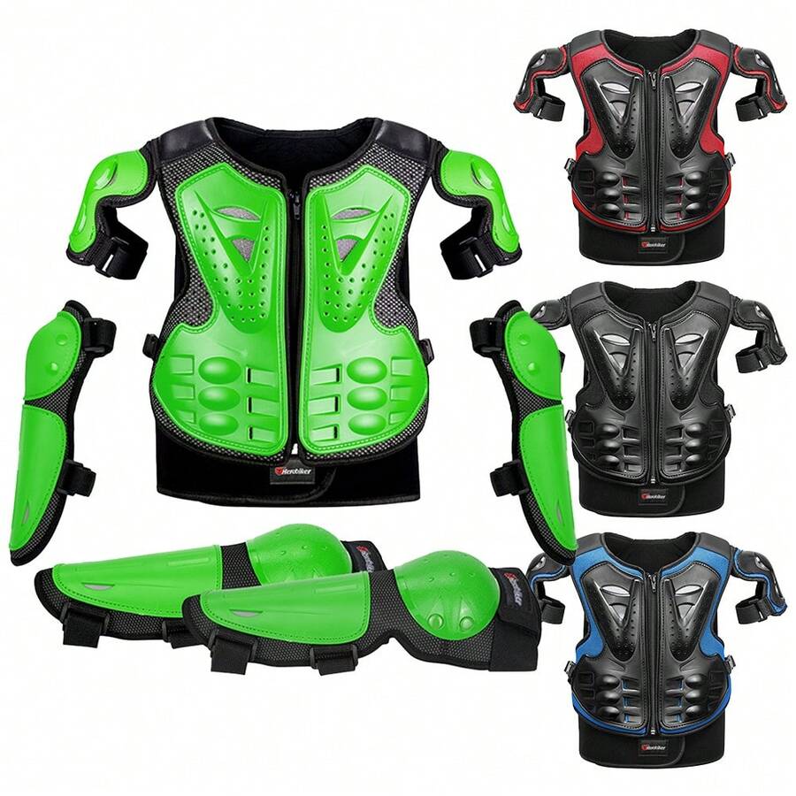 HEROBIKER 1 Pc Motorcycle Armor Off-Road Knight Chest And Back Protection Knee And Elbow Protection Essential Outdoor Sports Protective Gear Rider Gift