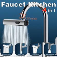 1pc Multi-Functional Kitchen Faucet Extender, 360° Universal Rotating Sprinkler, 4 Water Flow Modes, Diameter Mounting Adapter. A Multi-Functional Universal Rotating Faucet Suitable For Bathrooms And Kitchens. - Multicolor - View 2