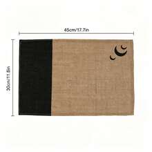 1/4/6/8pcs French-Style Rustic Vintage Placemats, Natural Material Rectangular Table Mats, Suitable For Dining Room, Living Room Table Decor, Holiday Gatherings, Party Decorations, Wedding Banquets, Home Decor, All-Season Use - Brown - View 5
