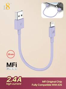 D8 MFi 認證 Lightning 數據線，(可選 0.25M/1M/1.5M/2M) TPE USB A 轉 Lightning 手機充電線，USB 2.0 Lightning 充電線，2.4A 快充，相容於 14 Pro/13 Mini/13/12/11 Pro MAX/XR/XS/8/7/Plus/6S/SE，節日禮物 情人節禮物 聖誕禮物，秋冬露營度假必備旅行配件 - 紫色 - 查看 13