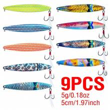 9Pcs 5g To 20g Metal Lure Streamlined Long Casting Sinking Spoon Bionic Fish Skin High Carbon Steel Feather Hook Shore Casting All Waters Bass Mackerel Trout - Multicolor - View 10