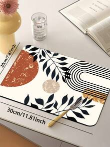 1pc Nordic Abstract Plant Geometric Diatom Mud Mat, 3.5mm Kitchen Anti-Slip Mat Indoor Rug, Suitable For Kitchen, Bathroom, Living Room, Hallway, And Outdoor Garden Decoration - Multicolor - View 16