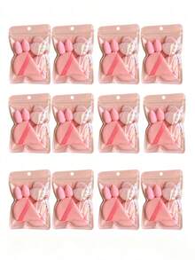 6Pcs Value Makeup Puff Set, Mini Beauty Sponge & Finger Cushion Puff Combo, Back To School Essential Cosmetic Tool,Multiple Colors Available - Multicolor - View 12