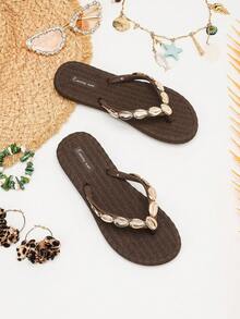 Evertop Surf Women's Fashion Soft Sole Comfortable Sandals, Suitable For Summer Beach Vacation, Multiple Sizes - Brown - View 2