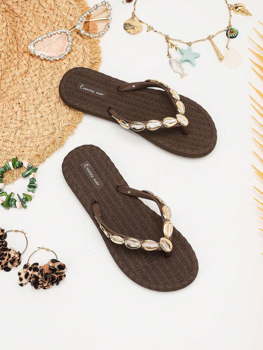 Evertop Surf Women's Fashion Soft Sole Comfortable Sandals, Suitable For Summer Beach Vacation, Multiple Sizes