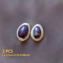 [Purple Conch] 2/10pcs Purple Eye Conch Shells | DIY Handmade Jewelry, Sparkling Ocean Home Decor, Ocean Theme Wedding Gifts, Holiday Decorations - Set - View 11