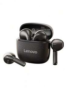 Lenovo EA166 藍牙智慧降噪耳機，通話清晰，無線藍牙耳機，高音質，內建麥克風，IPX5 防水，低延遲，適合辦公、旅行、睡眠、健身、音樂聆聽，入耳式耳機 - 黑色 - 查看 1