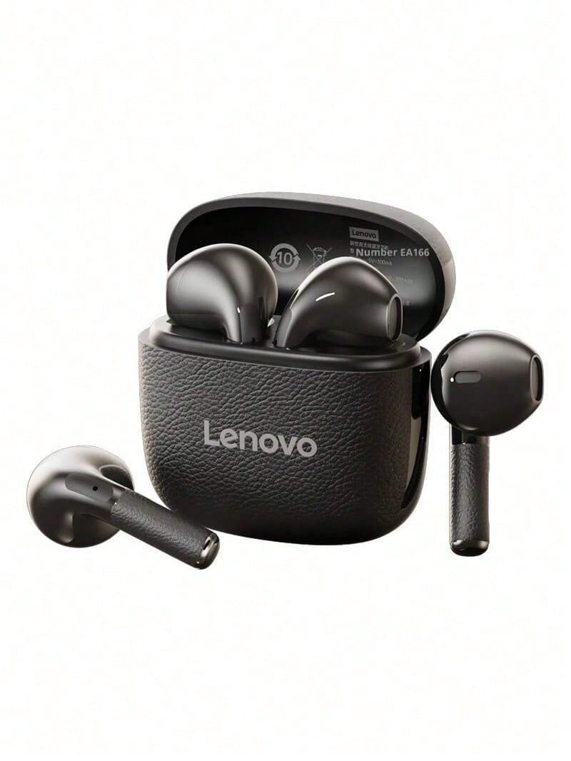 Lenovo EA166 藍牙智慧降噪耳機,通話清晰,無線藍牙耳機,高音質,內建麥克風,IPX5 防水,低延遲,適合辦公、旅行、睡眠、健身、音樂聆聽,入耳式耳機 - 黑色 - 查看 1