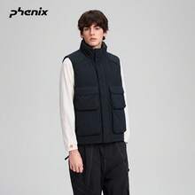 Phenix 2025FW 男士鵝絨背心，防潑水、防風、保暖冬季外套 - 黑色 - 查看 2