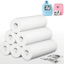3Rolls Thermal Sticker Paper 57X30MM For Most Inkless Pocket Printers |Sticker Paper. Compatible PeriPage A6, Vretti TP6S And Most Inkless Portable Printers, Clear Thermal Prints - View 5