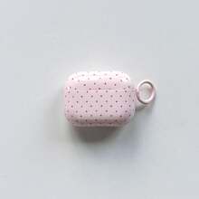 Simple Cute Rose-Red Pink Small Polka Dots Pattern Glossy Surface Protective Earphone Cover Case For AirPods 1 2 3 4 Pro Pro2 Pro3 - Pink - View 12