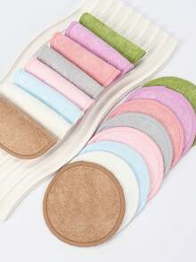 8/5/1pc Facial Cleansing Makeup Remover Pads, Soft And Comfortable, Suitable For Facial Cleansing, Washable And Reusable, Multiple Colors Available - Multicolor - View 5