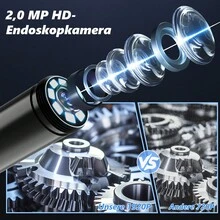 Wired Endoscope Inspection Camera, IP67 Waterproof Probe With Adjustable LED Lights & Semi‑Rigid Cable, For Car Repair, Pipe And Machinery Check, For DIY Enthusiasts And Technicians, Practical Present For Hand‑Tool Users - ±0.1 pH - View 3