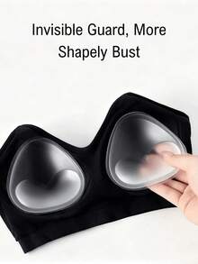 2pcs Reusable Transparent Triangle Bra Pads, Can Push Up And Lift Bust, Suitable For Bikini, Swimwear And Sports Bra - Cute Cup - View 4