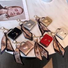Heart-Shaped Coin Purse Keychain With 3D Embossed Design, Square Shape, Can Hold Coins, Earphones, And Small Items, Bag Accessory, Versatile For Various Occasions, Full Of Unique Design, A Must-Have For Fashion Girls, A Light Luxury Accessory For Fashionistas - Pink - View 6