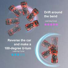 High-Speed Electric Wireless Remote Control Racing Car, Professional Drifting Stunt Remote Control Car, Indoor And Outdoor Racing Game Toy, Cool And Collectible Model Car, Perfect Birthday, Back-To-School, And Christmas Holiday Gift For Children. - Red - View 11