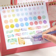 2027 Desktop Calendar With Stickers Fantasy Pink Style 12 Months Monthly Planner, Portable Schedule Organizer For Office, Home, School, Decorative Calendar, Perfect For New Year, Birthday Gift - Single Piece - View 7