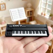 Miniature Realistic Electronic Keyboard Model, Miniature Furniture Decor Model Suitable For 1:12 Scale Dollhouse, Perfect Collectible And Holiday Gift, Figurine Ornament - 1PC - View 6