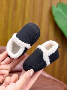 Infant Shoes, Warm And Comfortable, Thermal Lined, Easy To Put On, Suitable For 0-1 Year Old Boys And Girls For Spring, Autumn, Winter Indoor And Outdoor Use - Black - View 8