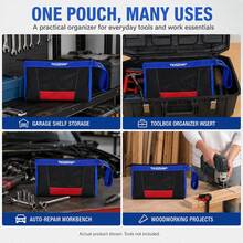 TKIGZNW T027 Visible Mesh Tool Bag 1Pc 1680D Oxford Cloth Wrist Carry Hardware Storage Pouch For Electrician DIY Craft,Storage Bags - Black - View 6