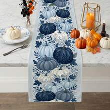 1pc Thanksgiving Pumpkin Print Table Runner, Suitable For Holiday, Party, Dinner, Restaurant Table Decor, Home Autumn/Winter Decoration - Multicolor - View 3