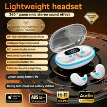 New TWS Stereo Bluetooth 6.0 Sleep Earbuds, Wireless Single-Ear Hook Non-In-Ear Business HD Sports Headphones, Compatible With Android And IOS, Halloween Gift - Multicolor - View 13