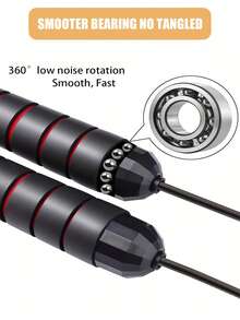 Fast Jump Rope With Non-Slip Foam Handle Adjustable Length Smooth Bearings Weighted Steel Speed Skipping Rope For Adults Men Women Jump Ropes For Aerobic Exercise Fitness Home Workouts Weight Loss Fat Training Gym Equipment Accessories - Multicolor - View 3