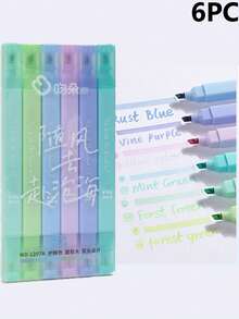 12pcs Dual-Tip Fluorescent Highlighters, Highly Attractive, Smooth, Quick-Drying, Eye-Protection, Large Capacity, Planner, Key Point Marking Office Markers, School Supplies For Key Point Marking, Quick-Drying Ink Perfect For Student Notes, Textbook Marking, Journals And Office Use - Default - View 17