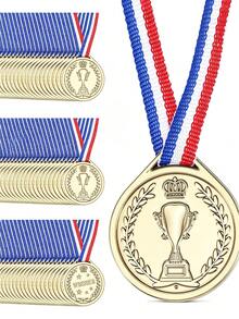 18/12/6/1pc Plastic Gold Champion Medal Bulk Pack, Suitable For Sports, Back To School, Game Competition, Party Favors And Decoration - Multicolor - View 3