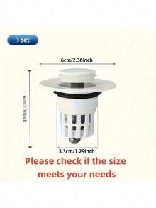 1pc Pop-Up Sink Drain Stopper - Multi-Functional Press-Type Filter, Durable Plastic Material, Bathroom Sink Anti-Clogging, Essential Drainage Accessory, Sink Filter, Household Hair Catcher, Restaurant Kitchen Food Residue Filter, Bathroom Accessory Small Item / Bathroom Essential, Minimalist Elegant Appearance, Washbasin Matching Accessory - Multicolor - View 5