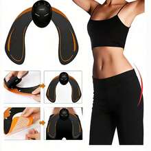 Battery Powered/Battery Pack Hip Adhesive Massager, Hip Training Massager, Body Massager - Black - View 3