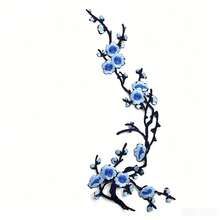 1pc Elegant Oriental Plum Blossom Embroidered Patch, Heat-Activated Iron-On Floral Applique, Suitable For Cheongsam, Hanfu - Multicolor - View 18