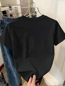 Women's Crew Neck Short Sleeve Basic Casual Tee, Fox Graphic Print, Spring Summer Autumn Daily Outfit, Local Shipping - 黑色 - 查看 2