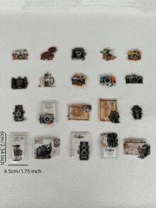 40張20款PET防水蕾絲咖啡主題創意剪貼簿復古素材紙組合套件 DIY廢物手帳拼貼相簿復古藝術紙 - GA001 - 查看 13