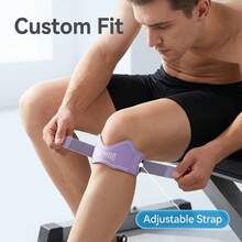 Taro Purple 22g Lightweight Lycra Patella Strap, Adjustable Compression Knee Support Band For Running And Fitness - Multicolor - View 3