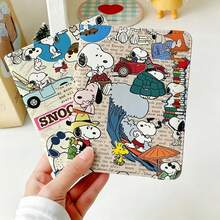 حامل جواز سفر كرتوني Snoopy، منظم مستندات سفر متعدد الأقسام، حامل بطاقات محمول متعدد الوظائف مع فتحات للنقود والبطاقات البنكية - متعدد الألوان - مشاهدة 3