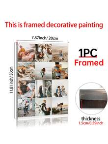 1pc 12-Photo Customized Wall Art, Personalized Photo Collage Print Customized Poster, Customized Wall Art Image Customized Photo, Customizable Item, Gift For Friends, Personalized Photo, Adult Bedroom Decor, Room Decor, Optional Frame - Multicolor - View 14