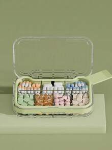 4pcs/1pc Mini Portable Pill Box, With 4/7 Compartments, Can Store Weekly Required Medications And Vitamins, Sealed Travel Pill Case, Pill Container - Multicolor - View 15