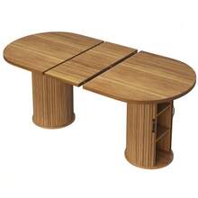 Extendable Dining Table, Versatile Kitchen Table With Metal Handles, Space-Saving For Small Spaces, Multifunctional Table, Hidden Storage, Dark Brown, 149.8-189.7 Cm - 深棕色 - 查看 8