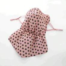Masker Wajah Hangat Musim Dingin Motif Bunga untuk Wanita dengan Pelindung Leher, Desain Hidung Lipat, Tahan Angin dan Dingin, Masker Luar Ruangan dengan Tali Telinga yang Dapat Diatur - Berwarna merah muda - View 4