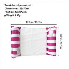 Inflatable Mesh Pool Hammock - Striped Adult Lounge Chair, Suitable For Vacation, Party And Relaxation, Available In Pink, Yellow, White, Green, Blue And Other Colors, Outdoor Hammock, Beach And Pool Essential, Perfect For Photos, Must-Buy Item - Multi-color - View 3