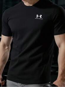 Under Armour Men's Breathable Casual Sports Short Sleeve Crew Neck T-Shirt - Black - View 8