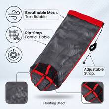 XHOUT Foldable Fish Keeper Mesh Drawstring Bag 60*150cm, Quick Dry Live Fish Storage Net, Fishing Tackle, Fishing Accessories, Fishing Gear, Fishing Equipment For Stream Bank Lure Fishing - Multicolor - View 4