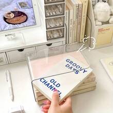 1/2/3pcs Acrylic Transparent Bookends, High Aesthetic, Multi-Compartment Design, Clear Visibility, Suitable For Desk Storage, File Organization, Study Room Decor, Office, School, Can Be Used As Christmas Gift, Back To School Season, School Opening Season - A - View 2