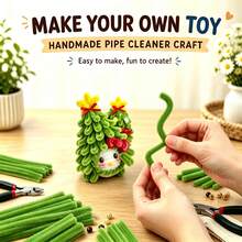 1 Set Christmas Cat Premium Plush Wire Kit, Suitable For Beginners And Adults DIY Kit, Includes Step-By-Step Tutorial, Handmade Mythical Creature Craft Kit, Plush Doll Fuzzy Wire, DIY Cute And Interesting Home Decor, Birthday Ornament - Unfinished - Christmas Cat - View 5