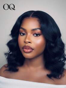 OQ Hair 200 Density 8-14 Inch Wear & Go Glueless Wig Ocean Wave Bob 7*5 Lace Wig Bleached Knots Natural Color Pre-Plucked Natural Hairline With Baby Hair Soft Human Hair Wig For Women Daily Party Travel Vacation - SNatural - View 2