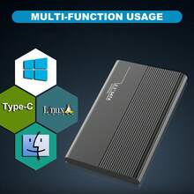 2TB USB 3.0 Portable External Hard Drive - 2.5" High-Speed Data Transfer, Durable & Stable, Ideal For Laptops, Desktops, And PCs, Compatible With Windows 7-11/IOS Systems, PC Backup Storage|Sleek Black Design|Sleek Storage Design - View 8