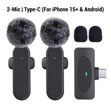 HITOZON Mikrofon Lavalier Nirkabel Profesional - Peredam Kebisingan Cerdas, Pasang & Mainkan untuk Ponsel Pintar dan Android - Mikrofon Jepit untuk Perekaman Video, Pengajaran, Wawancara, Podcast - View 9