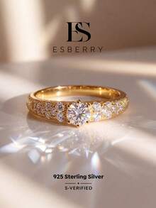 1pc Sparkling Starry Sky Zirconia Women's Ring, Engagement Ring, Valentine's Day Gift, Exquisite Jewelry Gift Suitable For Parties - Scattered Stars Ring - View 1